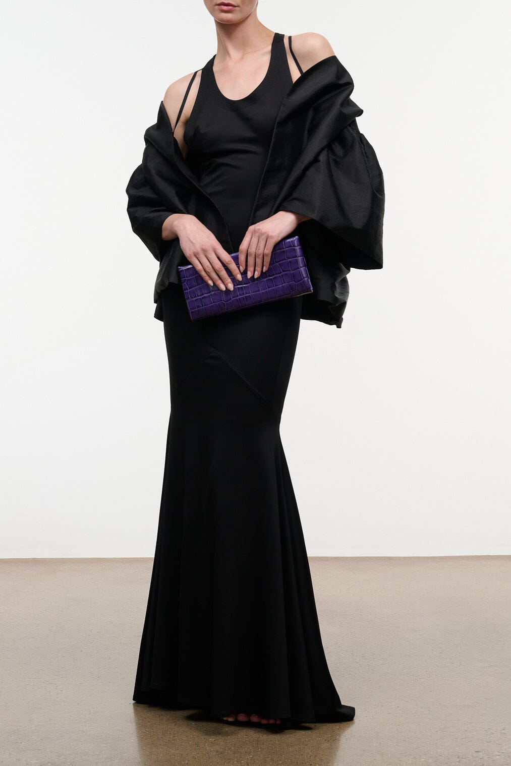 Muse Clutch | Amethyst Croco