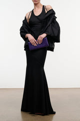 Muse Clutch | Amethyst Croco