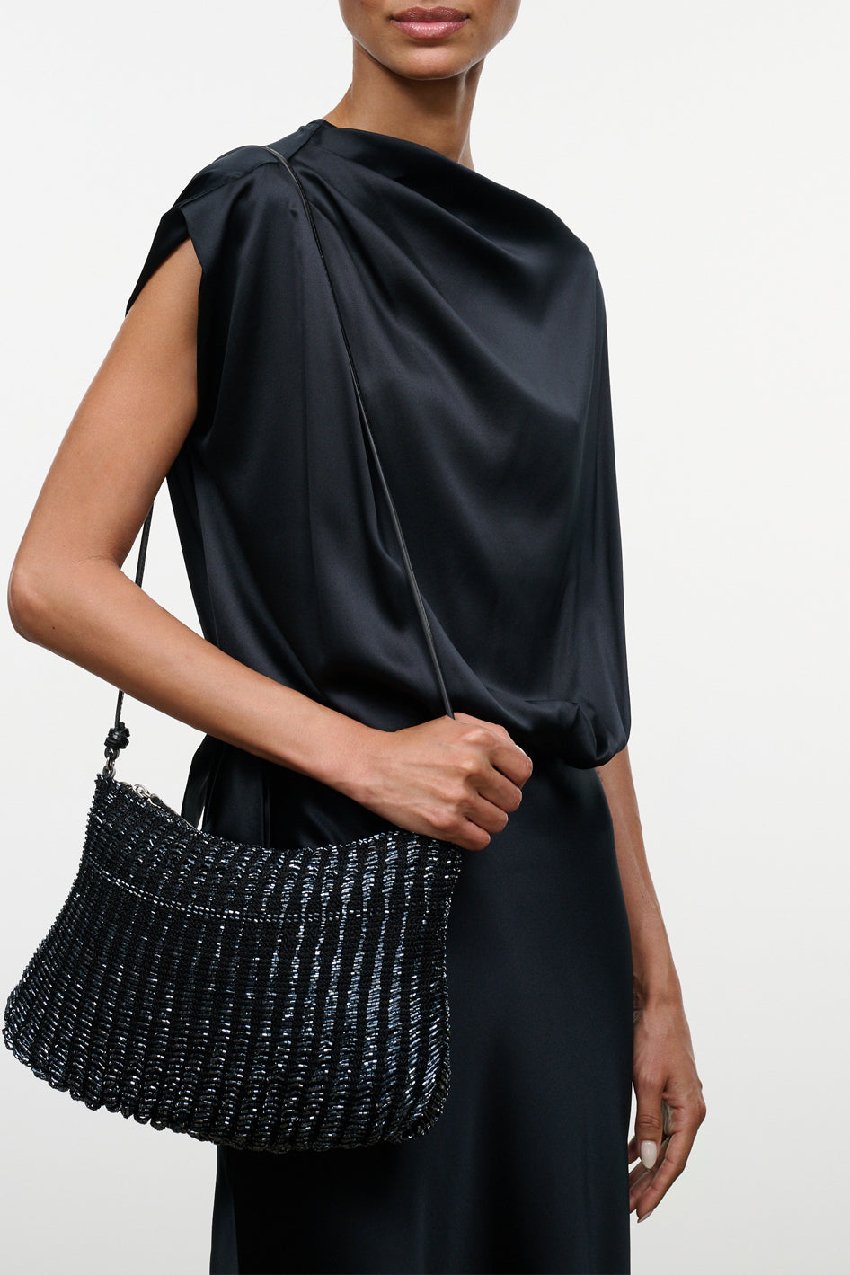 Asta Shoulder Bag | Dark Sapphire Knit