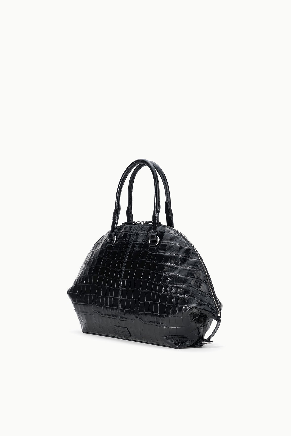 Hester Large Satchel | Black Croco