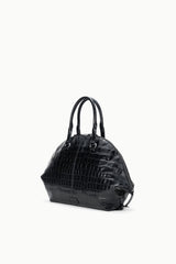 Hester Large Satchel | Black Croco