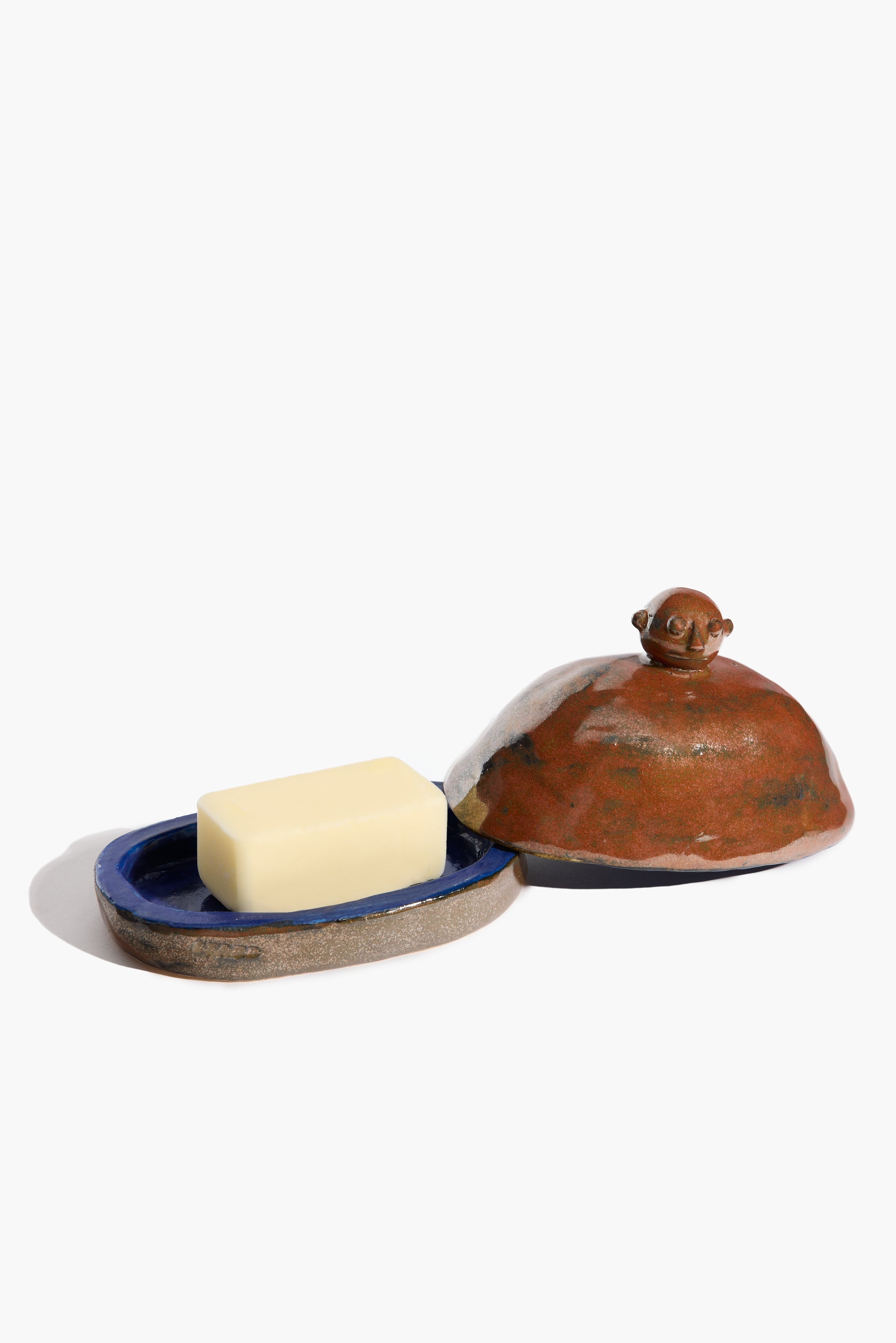 Henry Butter Dish | Brown Glaze