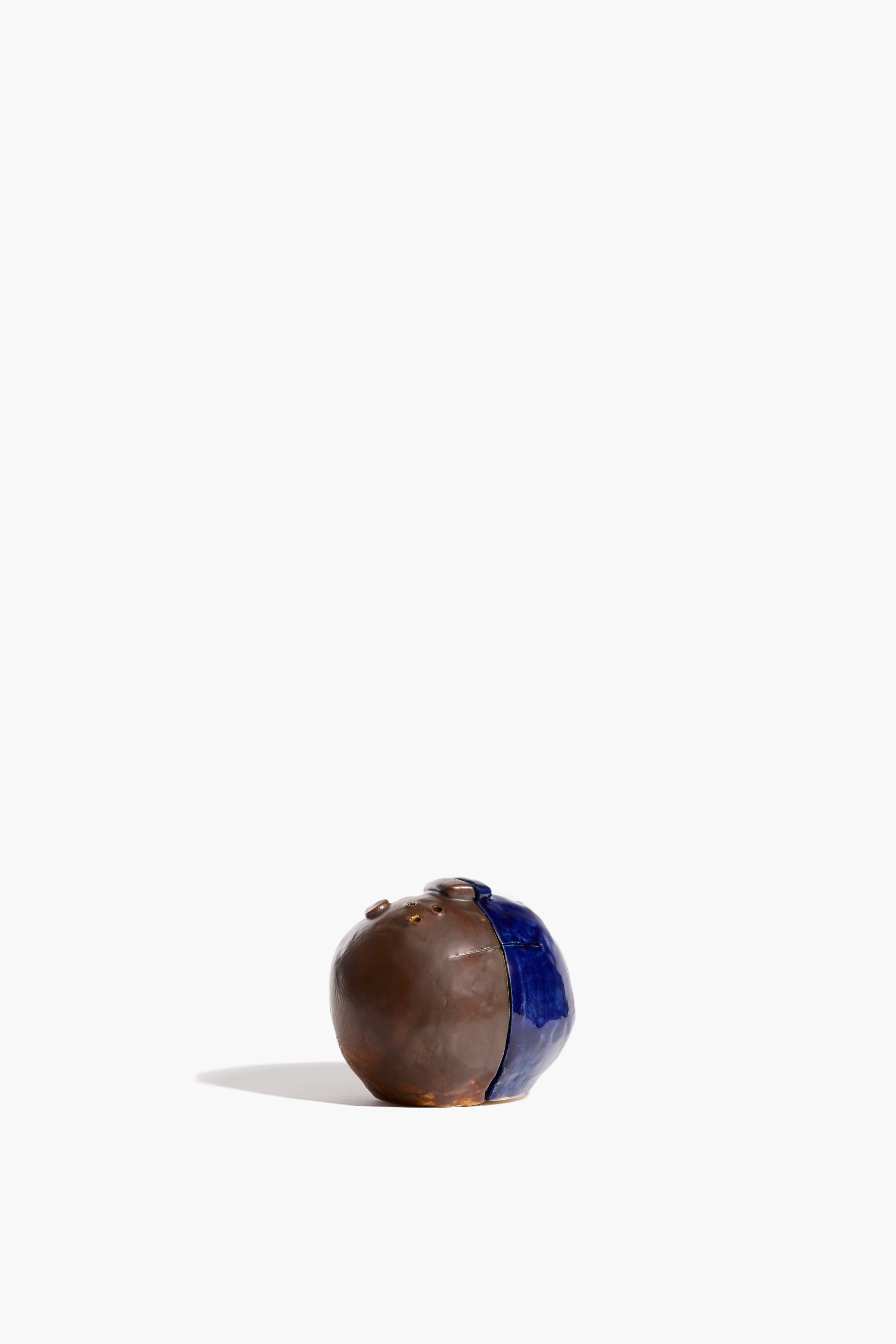 Henry Salt & Pepper Shaker Set | Brown and Cobalt Blue Glaze