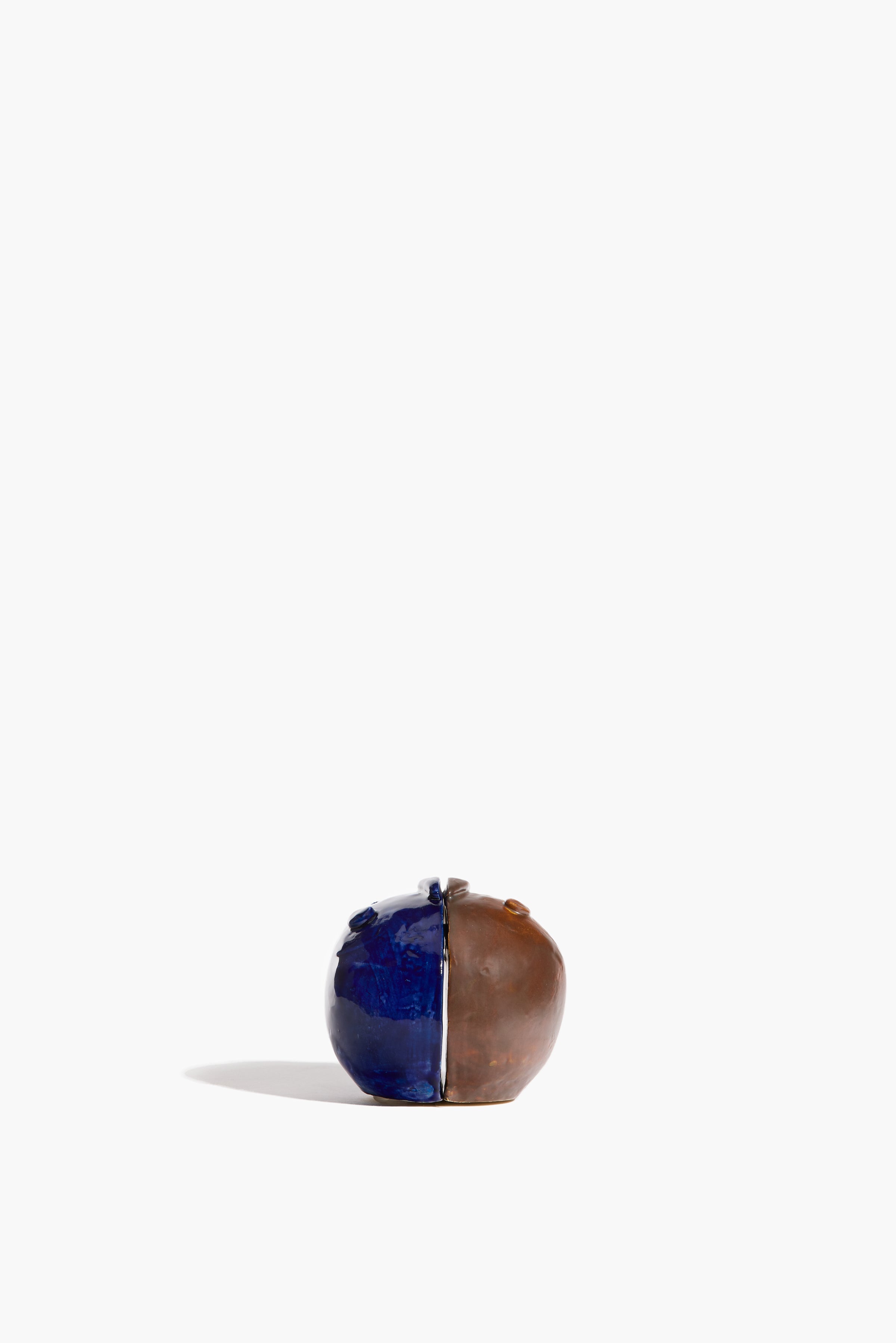 Henry Salt & Pepper Shaker Set | Brown and Cobalt Blue Glaze
