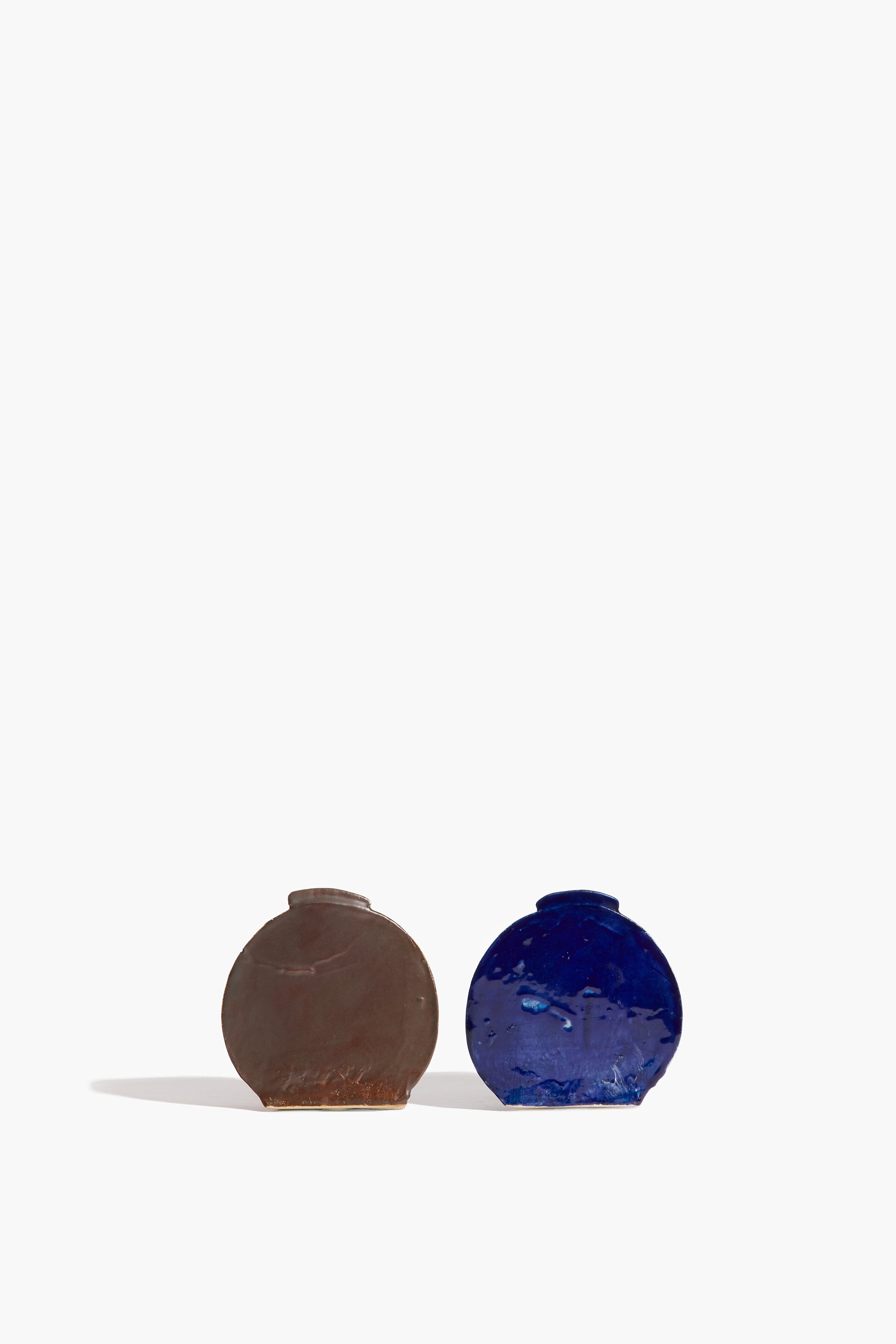 Henry Salt & Pepper Shaker Set | Brown and Cobalt Blue Glaze