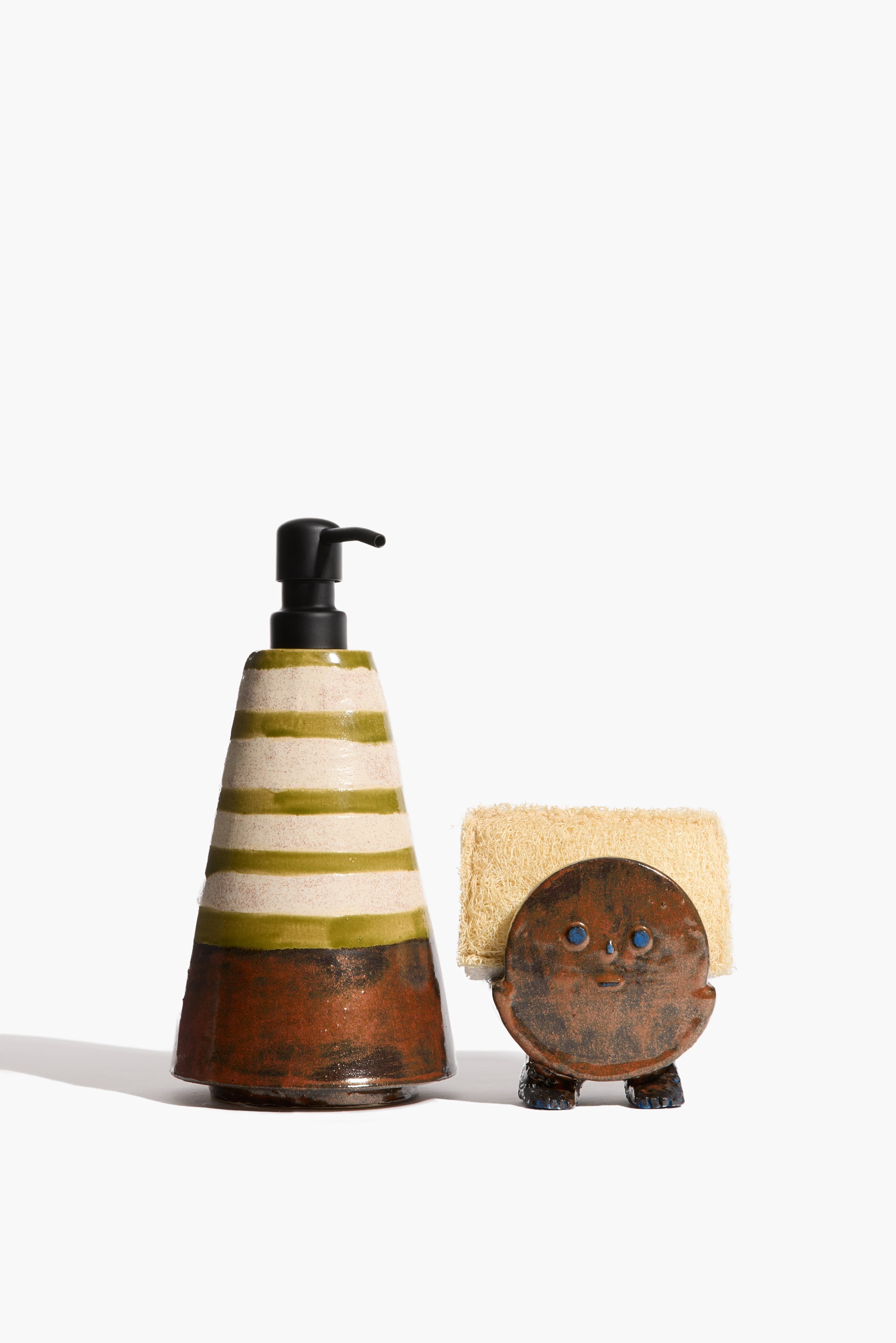 Henry Sponge Holder | Brown Glaze