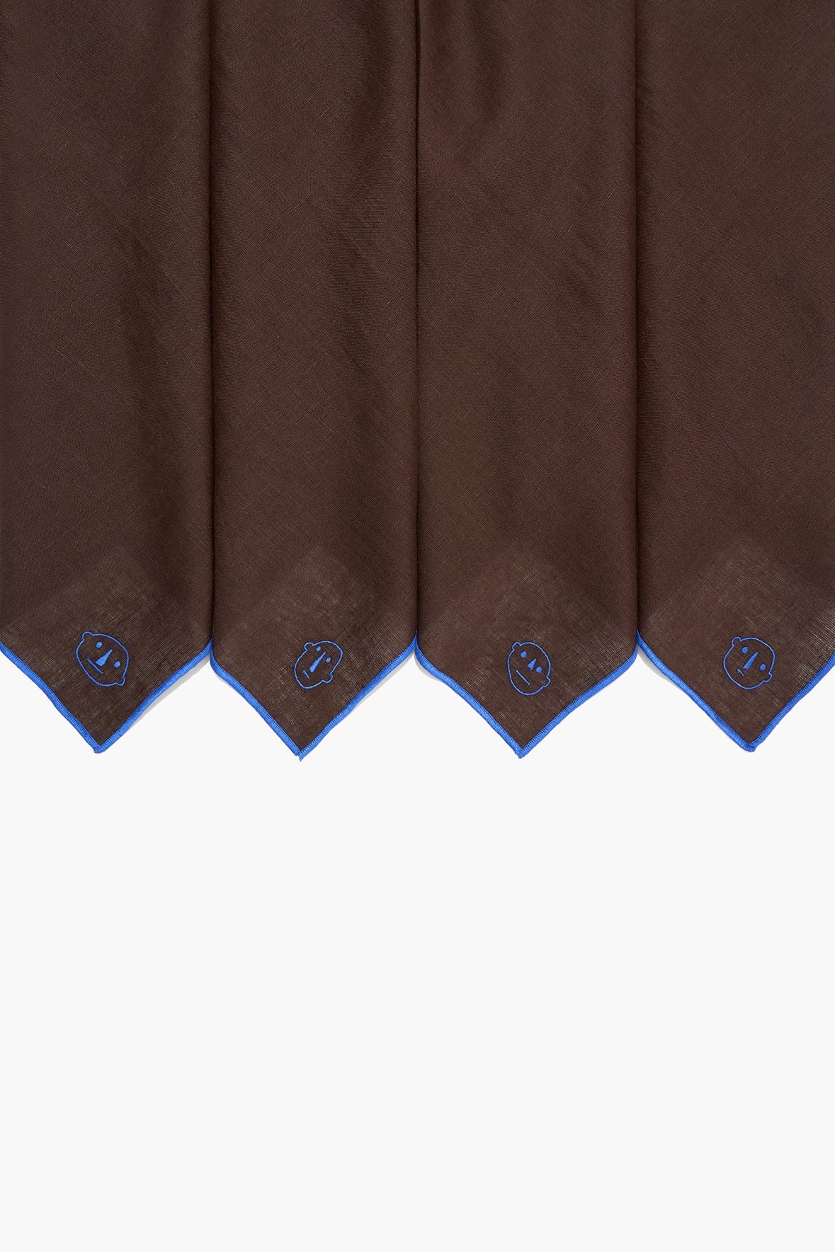Gala Linen Napkins | Espresso Henry Blue