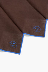 Gala Linen Napkins | Espresso Henry Blue