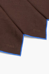 Saba Linen Placemats | Espresso Henry Blue