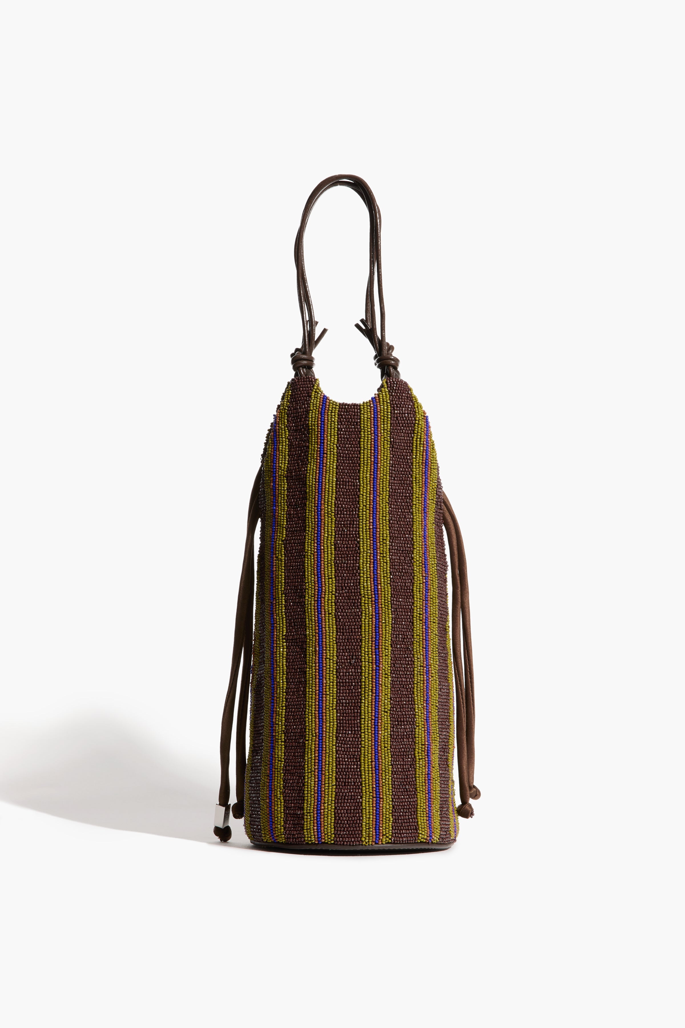 Mari Beaded Wine Bottle Bag | Henry Stripe