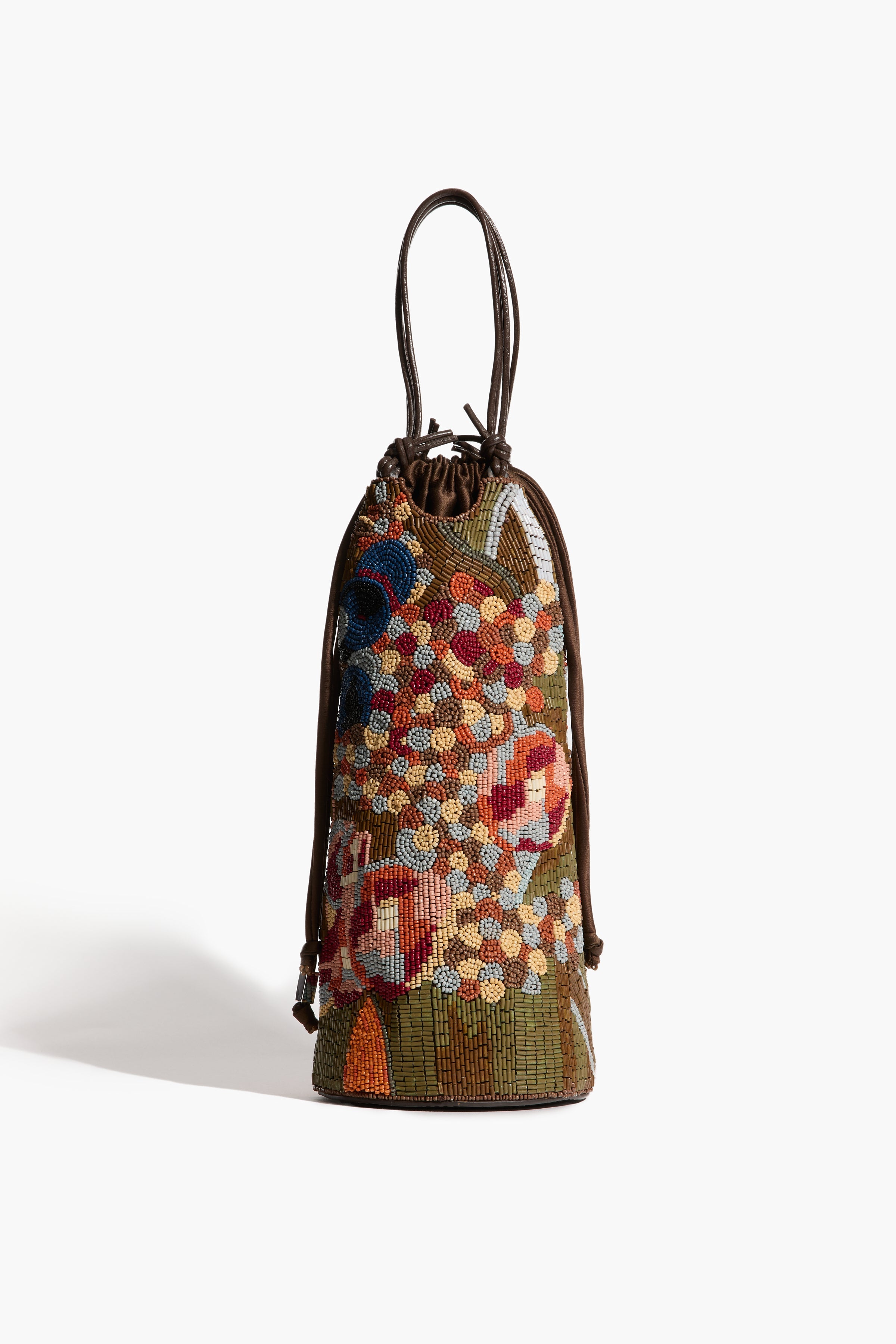 Mari Beaded Wine Bottle Bag | Still Life Abstract