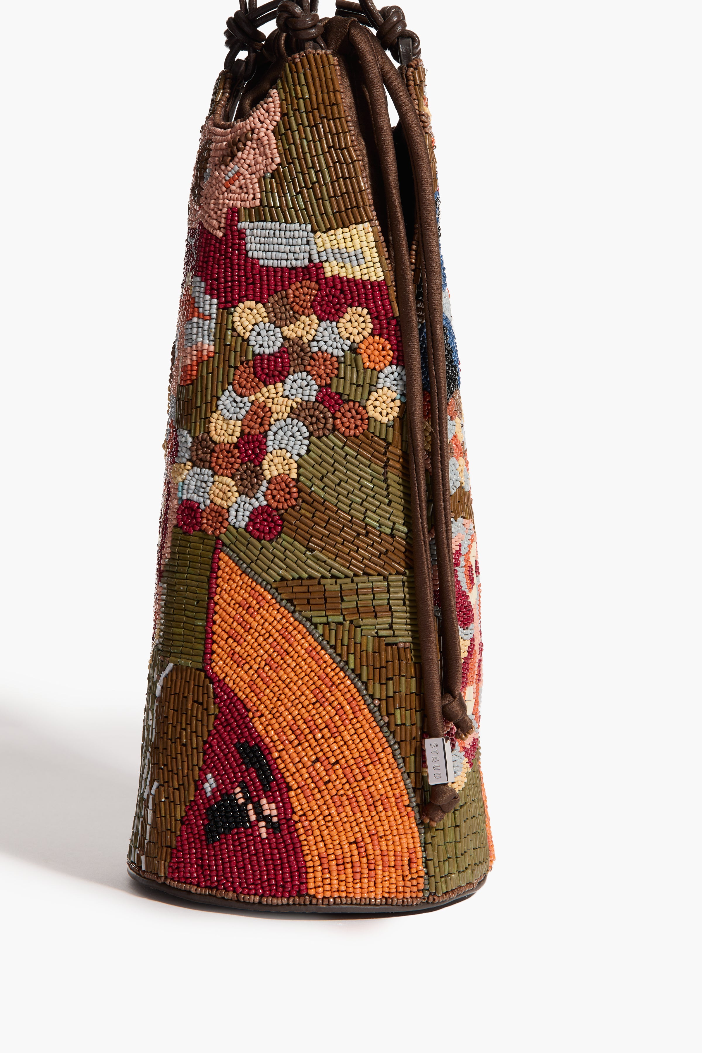 Mari Beaded Wine Bottle Bag | Still Life Abstract