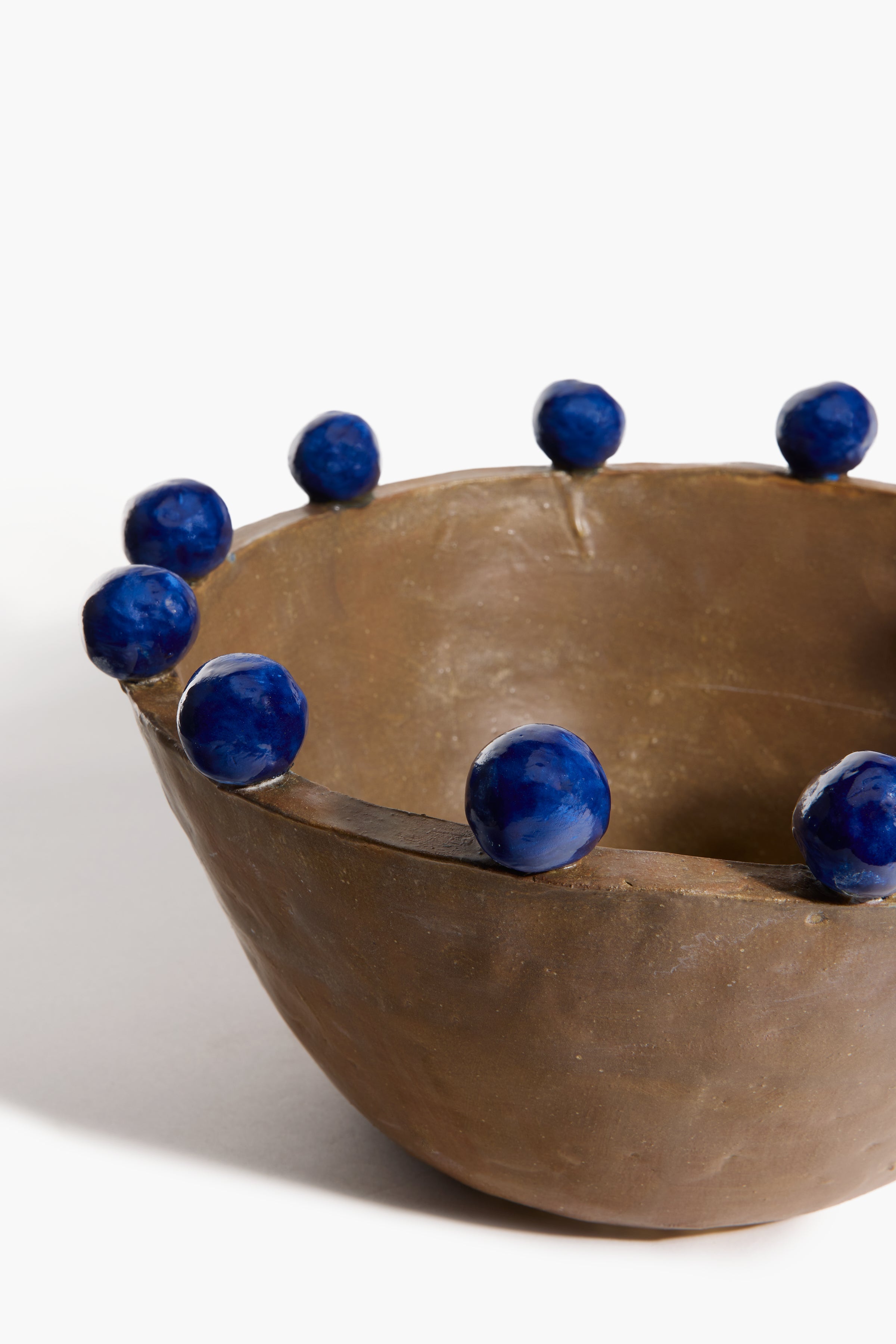 Moon Rim Bowl | Brown and Cobalt Blue Glaze