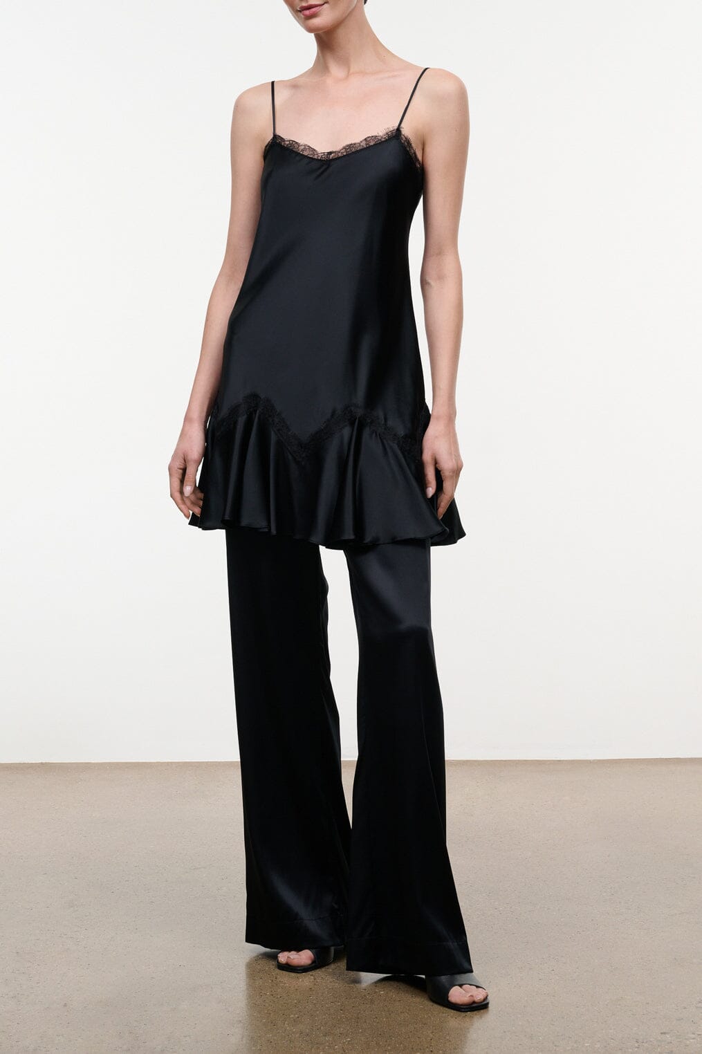 Posy Silk Dress | Black