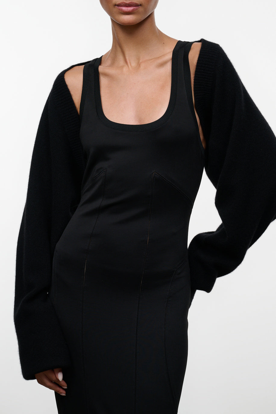 Ashton Cashmere Shrug | Black