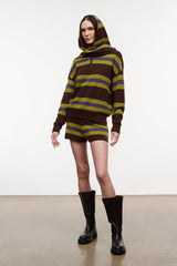 Cashmere Hood Scarf | Nightowl Stripe