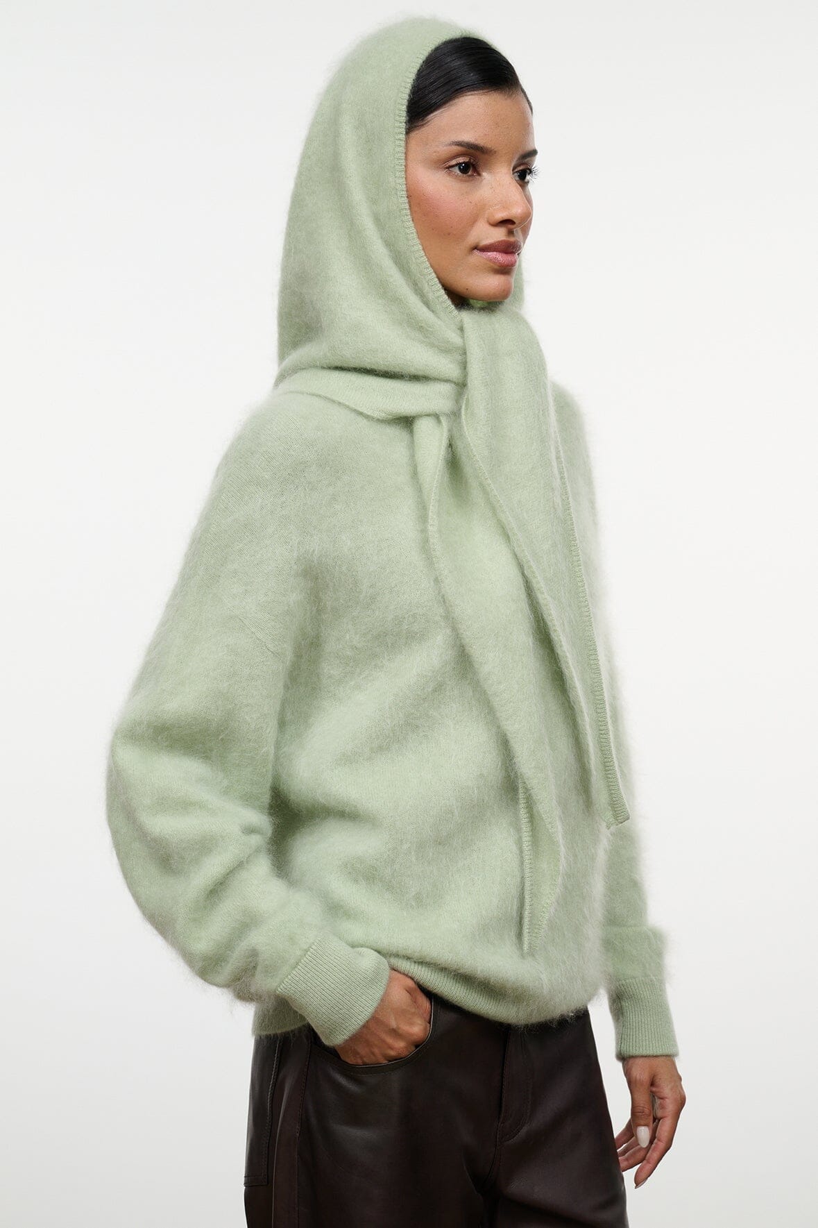 Cashmere Hood Scarf | Spearmint