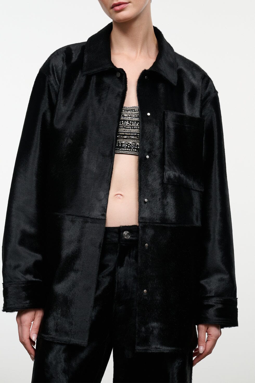 Quentin Haircalf Jacket | Black