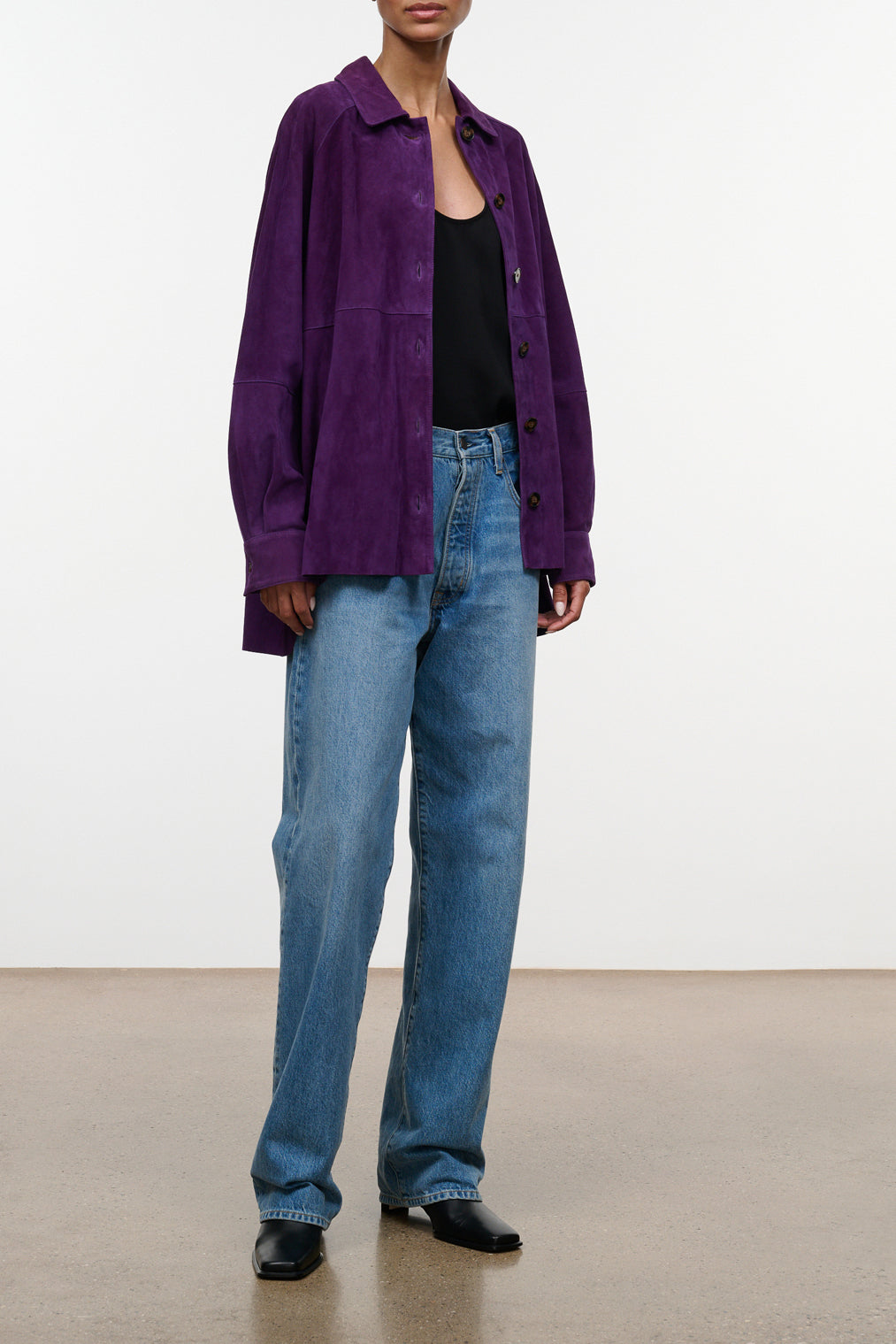 Josette Suede Shirt | Amethyst