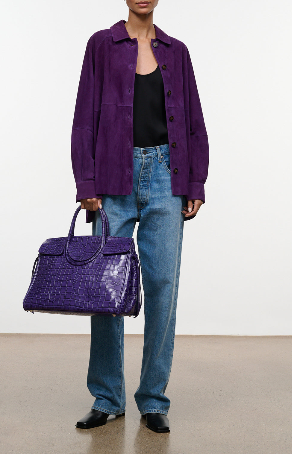 Josette Suede Shirt | Amethyst