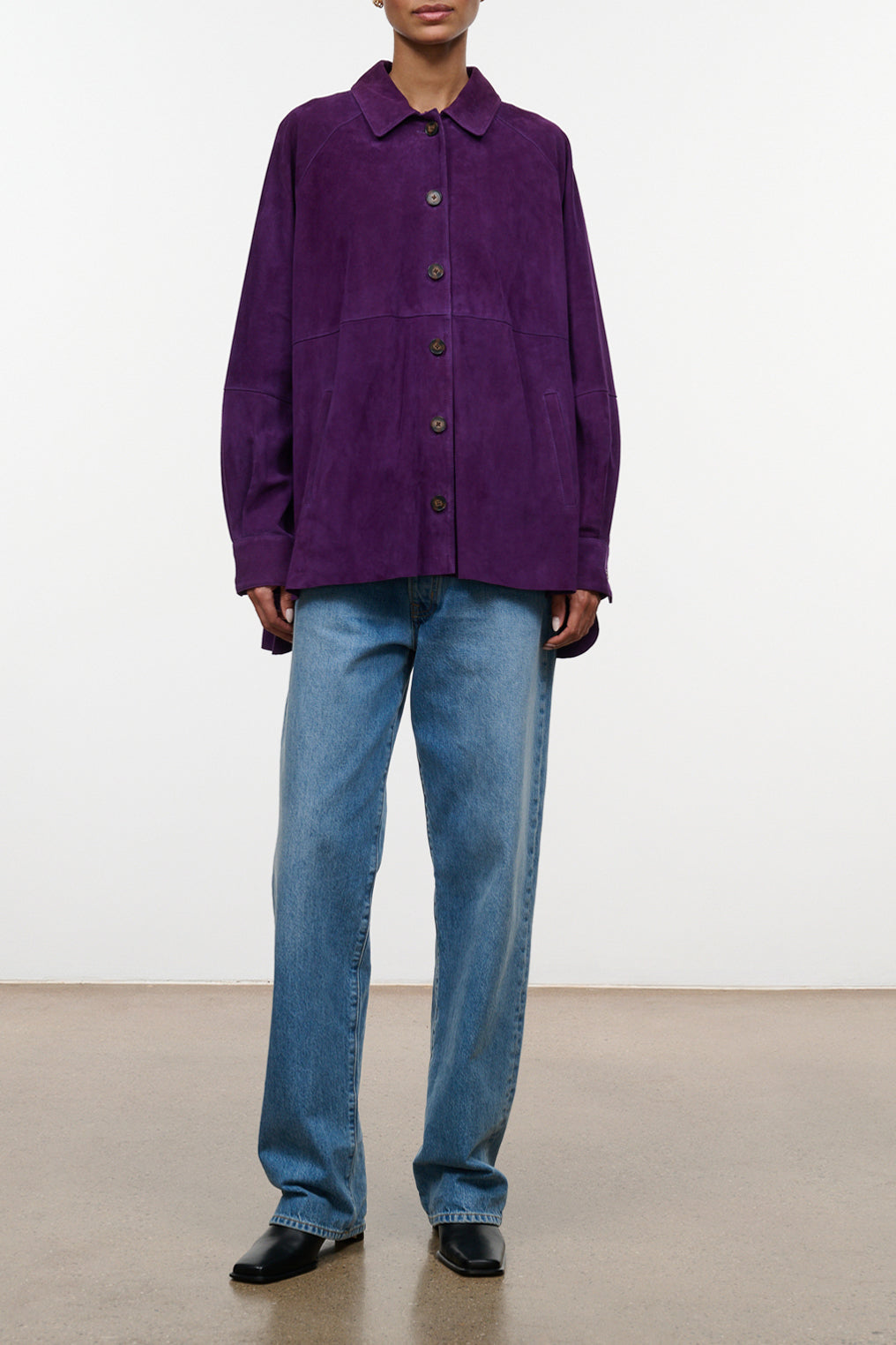 Josette Suede Shirt | Amethyst