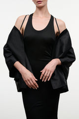 Maddox Silk Jacket | Black