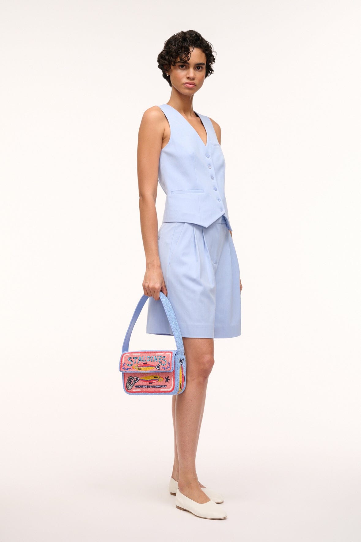 Tommy Beaded Bag | Staudines Pink
