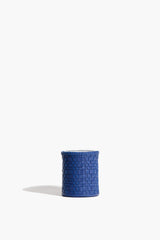 Rowe Woven Leather Candle | Henry Blue