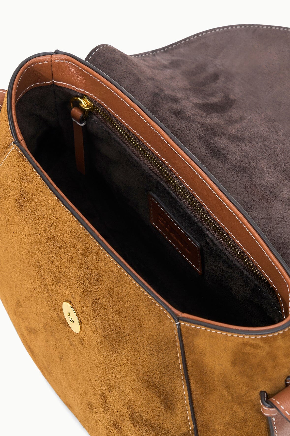 Bella Saddle Bag | Tan Suede