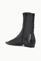 Wally Sock Flat Ankle Boot | Black