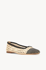 Nell Crochet Ballerina | Cream Black