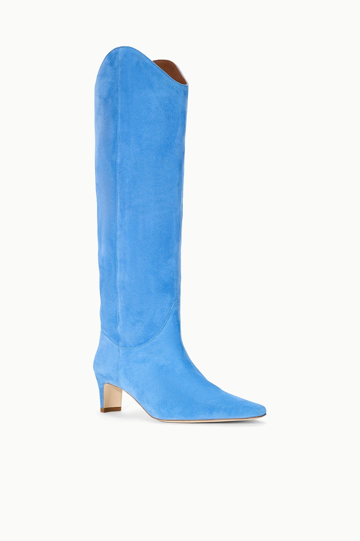 Western Wally Boot | STAUD Blue Suede