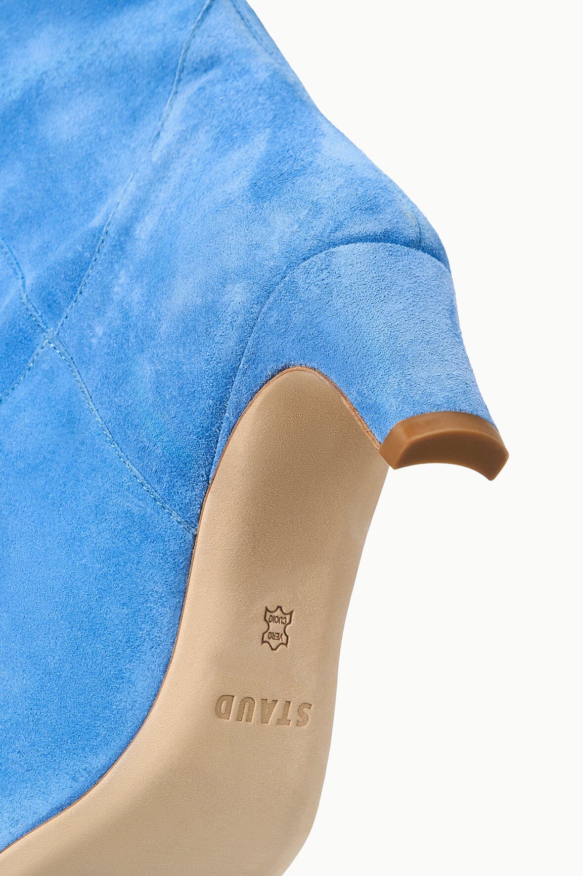 Western Wally Boot | STAUD Blue Suede