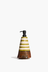 Striped Soap Dispenser | Green Stripe Glaze