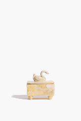 Swan Trinket Box | Natural Yellow Glaze