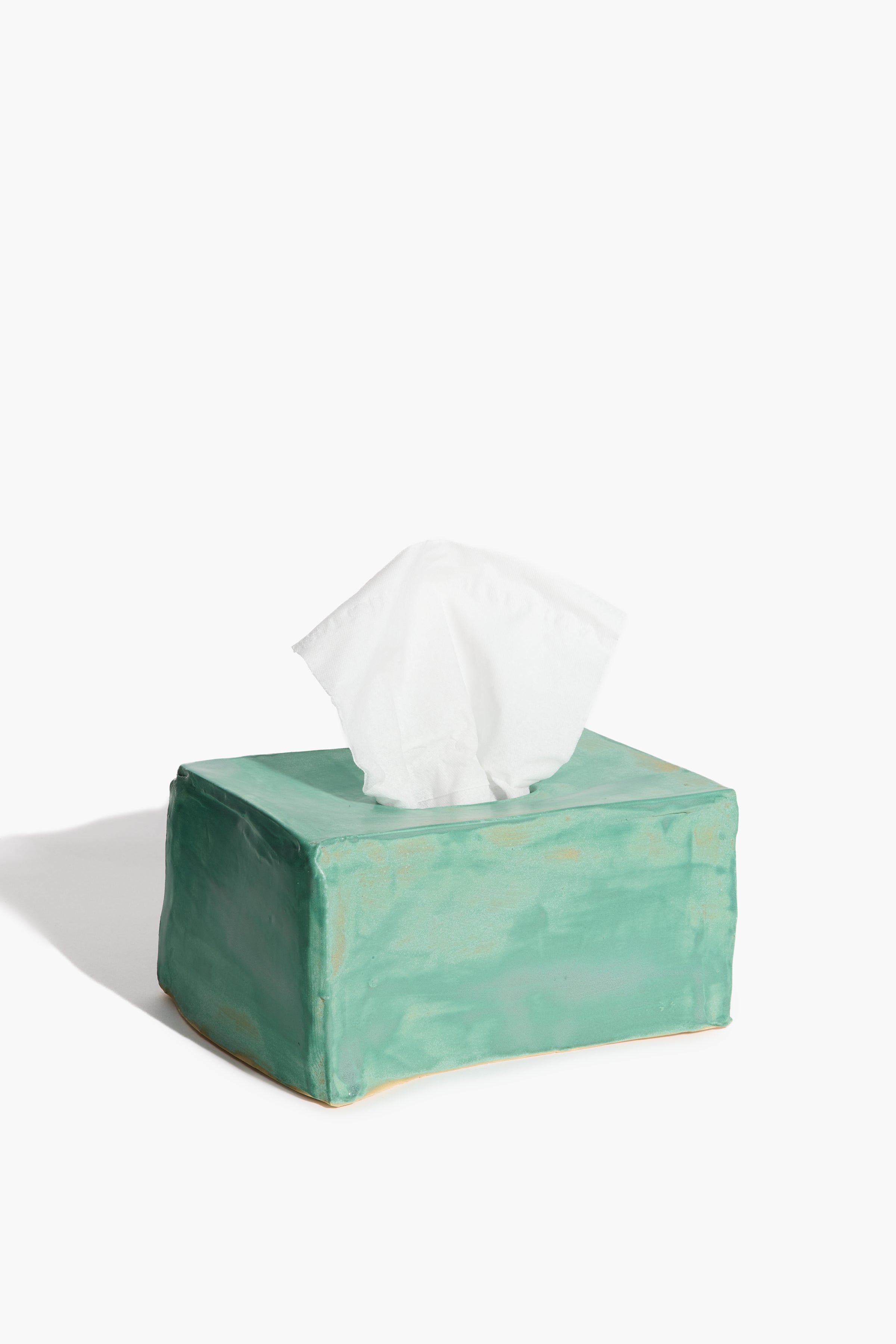 Tissue Box | Satin Patina Glaze