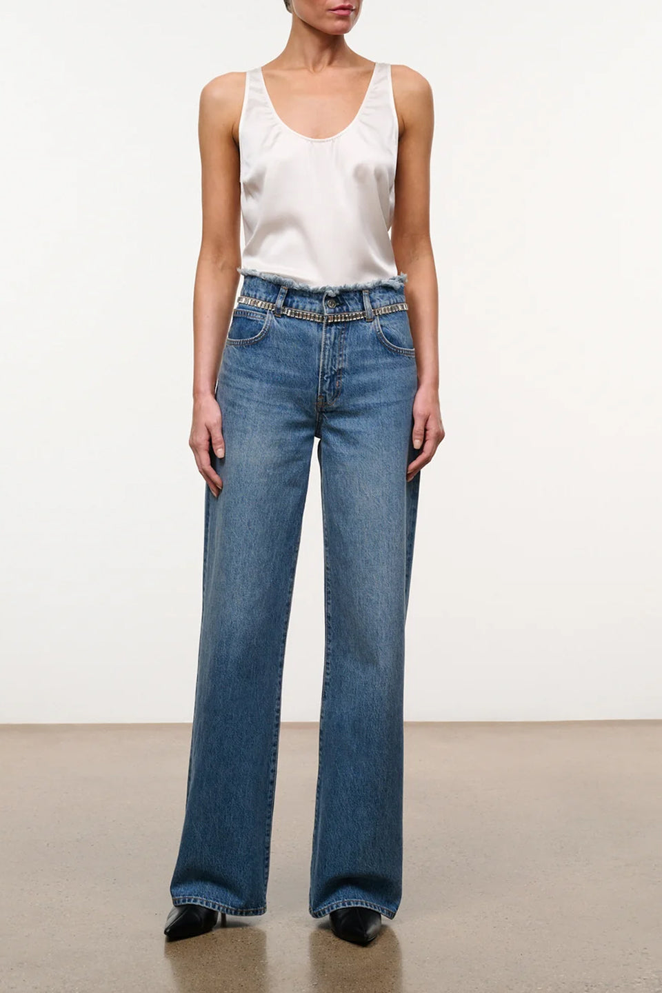 Dean High Rise Crystal Jean | Vintage Wash